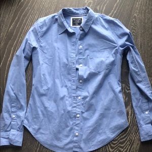 A&F button down blue shirt